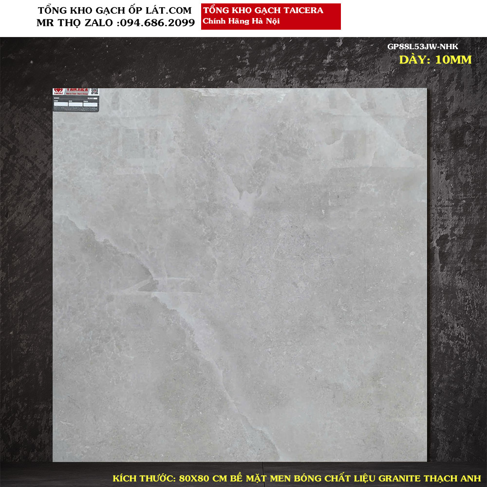 Gạch lát nền Granite Thạch Anh Taicera 80x80 GP88L53JW Loại 1